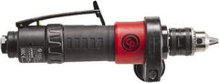 Chicago Pneumatic - 3/8" Keyed Chuck - Inline Handle, 2,100 RPM, 0.4 hp, 90 psi - Apex Tool & Supply