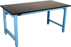 Proline - 60 Wide x 30" Deep x 36" High, Epoxy Resin Workbench - Adjustable Height Legs, Blue - Apex Tool & Supply