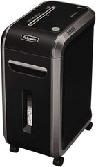FELLOWES - 5/64 x 9/16" Strip, 12 Sheet Mirco Cut Paper Micro Cut Shredder - 17-5/16" Long x 11-7/16" Wide x 23-3/16" High, Level 5 Security, 9 Gal Wastebasket - Apex Tool & Supply