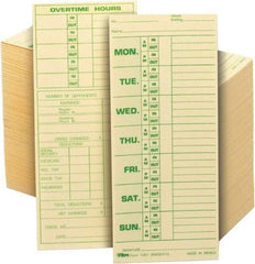 TOPS - 8-1/2" High x 3-1/2" Wide Weekly Time Cards - Manila, Use with Pyramid 331-10 - Apex Tool & Supply