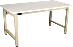 Proline - 60 Wide x 30" Deep x 36" High, Plastic Laminate Workbench - Adjustable Height Legs, Beige - Apex Tool & Supply