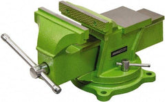 OEM Tools - 6" Jaw Width, 6" Opening Capacity, 2-19/32" Throat Depth, Cast Iron Swivel Bench Vise - Bolt Down Base Attachment - Apex Tool & Supply