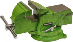 OEM Tools - 4" Jaw Width, 4" Opening Capacity, 1-57/64" Throat Depth, Cast Iron Swivel Bench Vise - Bolt Down Base Attachment - Apex Tool & Supply