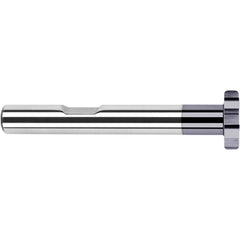 Harvey Tool - 1-1/2" Cut Diam, 3/16" Cut Width, 3/4" Shank, Straight-Tooth Woodruff Keyseat Cutter - Exact Industrial Supply