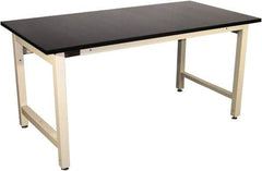 Proline - 72 Wide x 30" Deep x 36" High, Epoxy Resin Workbench - Adjustable Height Legs, Beige - Apex Tool & Supply
