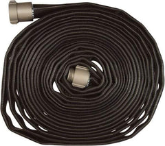 Dixon Valve & Coupling - 1-1/2" ID, 200 Working psi, Black Nitrile Fire Hose - Male x Female NPSH Ends, 50' Long, 600 Burst psi - Apex Tool & Supply