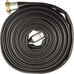 Dixon Valve & Coupling - 2-1/2" ID, 200 Working psi, Black Nitrile Fire Hose - Male x Female NST (NH) Ends, 100' Long, 600 Burst psi - Apex Tool & Supply