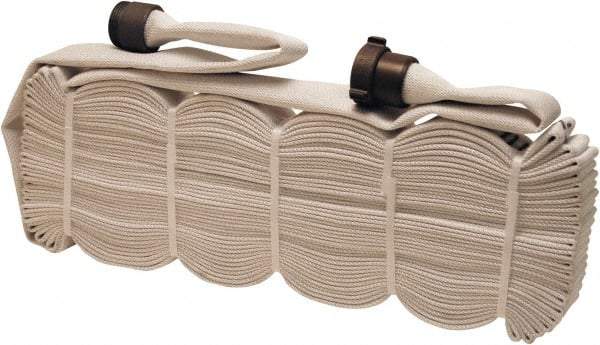 Dixon Valve & Coupling - 2" ID, 135 Working psi, White Polyester/Rubber Fire Hose, Single Jacket - Male x Female NPSH Ends, 50' Long, 405 Burst psi - Apex Tool & Supply