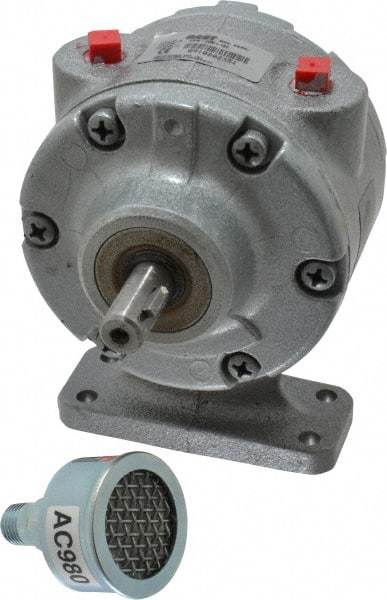 Gast - 1-1/2 hp Reversible Foot Air Actuated Motor - 3,000 Max RPM, 1.12" Shaft Length, 5.81" OAL, 1/2" Shaft Diam - Apex Tool & Supply