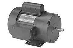 Leeson - 1/2 Max hp, 3,450 Max RPM, Electric AC DC Motor - 115, 208, 230 V Input, Single Phase, 48 Frame - Apex Tool & Supply