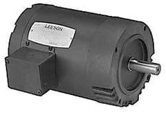 Leeson - 1/3 Max hp, 3,450 Max RPM, Electric AC DC Motor - 208-230/460 V Input, Three Phase, 56C Frame - Apex Tool & Supply