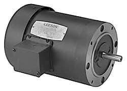 Leeson - 1/4 Max hp, 1,725 Max RPM, Electric AC DC Motor - 208-230/460 V Input, Three Phase, 56C Frame - Apex Tool & Supply