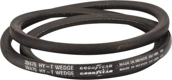 Continental ContiTech - Section 3V, 48" Outside Length, V-Belt - Fiber Reinforced Wingprene Rubber, HY-T Wedge MatchmakerEnvelope, No. 3V475 - Apex Tool & Supply