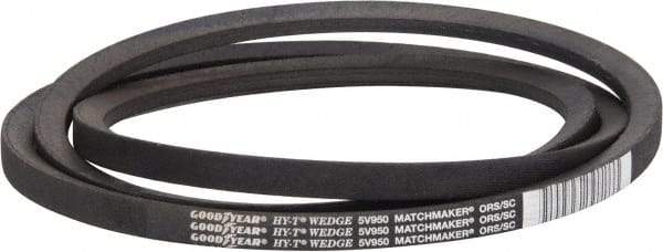 Continental ContiTech - Section 5V, 95" Outside Length, V-Belt - Fiber Reinforced Wingprene Rubber, HY-T Wedge MatchmakerEnvelope, No. 5V950 - Apex Tool & Supply