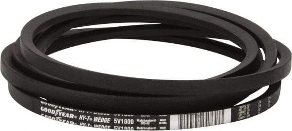 Continental ContiTech - Section 5V, 180" Outside Length, V-Belt - Fiber Reinforced Wingprene Rubber, HY-T Wedge MatchmakerEnvelope, No. 5V1800 - Apex Tool & Supply