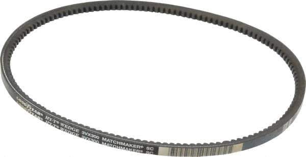 Continental ContiTech - Section 3VX, 30" Outside Length, V-Belt - Fiber Reinforced Wingprene Rubber, HY-T Wedge Matchmaker Cogged, No. 3VX300 - Apex Tool & Supply