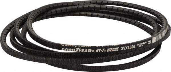 Continental ContiTech - Section 3VX, 150" Outside Length, V-Belt - Fiber Reinforced Wingprene Rubber, HY-T Wedge Matchmaker Cogged, No. 3VX1500 - Apex Tool & Supply