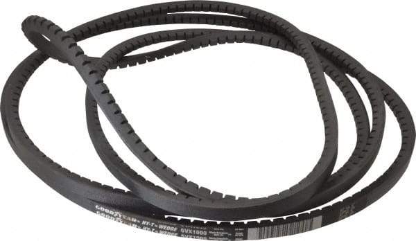 Continental ContiTech - Section 5VX, 190" Outside Length, V-Belt - Fiber Reinforced Wingprene Rubber, HY-T Wedge Matchmaker Cogged, No. 5VX1900 - Apex Tool & Supply
