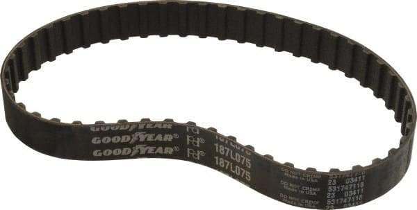 Continental ContiTech - Section L, 3/4" Wide, Timing Belt - Helanca Weave Stretch Nylon, L Series Belts Positive Drive, No. 187L - Apex Tool & Supply