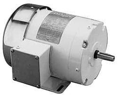 Leeson - 1 Max hp, 3,450 Max RPM, Electric AC DC Motor - 208-230/460 V Input, Three Phase, F56C Frame - Apex Tool & Supply