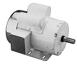 Leeson - 1/2 Max hp, 1,725 Max RPM, Electric AC DC Motor - 115, 208, 230 V Input, Single Phase, C56 Frame - Apex Tool & Supply
