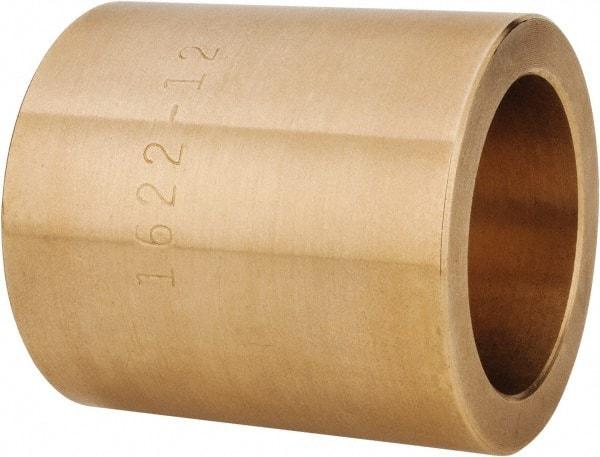 Made in USA - 1" Inside x 1-3/8" Outside Diam, Cast Bronze Sleeve Bearing - 1-1/2" OAL - Apex Tool & Supply