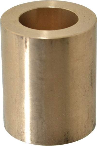 Made in USA - 1" Inside x 1-5/8" Outside Diam, Cast Bronze Sleeve Bearing - 2" OAL - Apex Tool & Supply