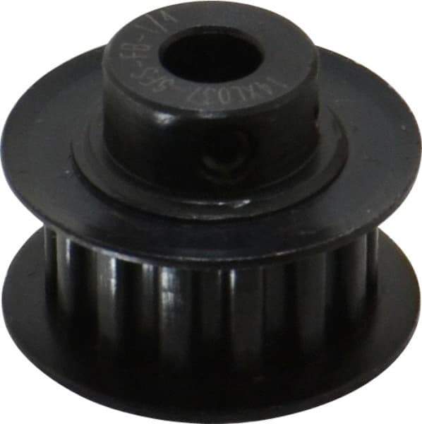 Power Drive - 14 Tooth, 1/4" Inside x 0.871" Outside Diam, Timing Belt Pulley - 1/4, 3/8" Belt Width, 0.891" Pitch Diam, Steel & Cast Iron - Apex Tool & Supply