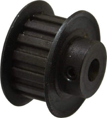 Power Drive - 15 Tooth, 1/4" Inside x 0.935" Outside Diam, Timing Belt Pulley - 1/4, 3/8" Belt Width, 0.955" Pitch Diam, Steel & Cast Iron - Apex Tool & Supply
