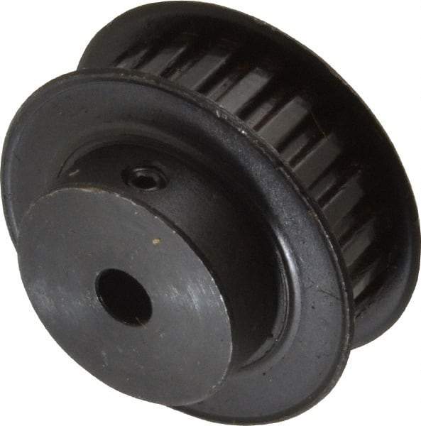Power Drive - 22 Tooth, 1/4" Inside x 1.381" Outside Diam, Timing Belt Pulley - 1/4, 3/8" Belt Width, 1.401" Pitch Diam, Steel & Cast Iron - Apex Tool & Supply