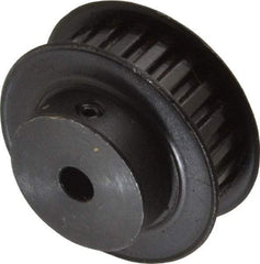 Power Drive - 22 Tooth, 1/4" Inside x 1.381" Outside Diam, Timing Belt Pulley - 1/4, 3/8" Belt Width, 1.401" Pitch Diam, Steel & Cast Iron - Apex Tool & Supply