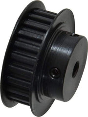 Power Drive - 24 Tooth, 1/4" Inside x 1.508" Outside Diam, Timing Belt Pulley - 1/4, 3/8" Belt Width, 1.528" Pitch Diam, Steel & Cast Iron - Apex Tool & Supply