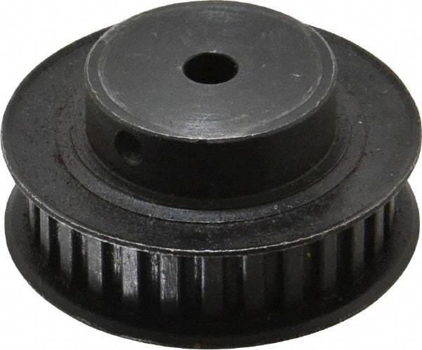 Power Drive - 28 Tooth, 1/4" Inside x 1.763" Outside Diam, Timing Belt Pulley - 1/4, 3/8" Belt Width, 1.783" Pitch Diam, Steel & Cast Iron - Apex Tool & Supply