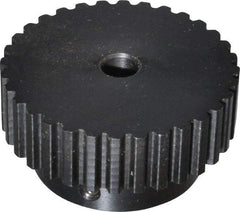Power Drive - 32 Tooth, 5/16" Inside x 2.017" Outside Diam, Timing Belt Pulley - 1/4, 3/8" Belt Width, 2.037" Pitch Diam, Steel & Cast Iron - Apex Tool & Supply