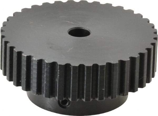 Power Drive - 36 Tooth, 5/16" Inside x 2.272" Outside Diam, Timing Belt Pulley - 1/4, 3/8" Belt Width, 2.292" Pitch Diam, Steel & Cast Iron - Apex Tool & Supply