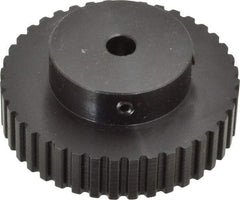Power Drive - 40 Tooth, 5/16" Inside x 2.526" Outside Diam, Timing Belt Pulley - 1/4, 3/8" Belt Width, 2.546" Pitch Diam, Steel & Cast Iron - Apex Tool & Supply