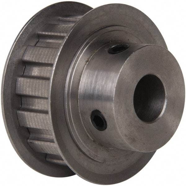 Power Drive - 14 Tooth, 1/2" Inside x 1.641" Outside Diam, Timing Belt Pulley - 1/2" Belt Width, 1.671" Pitch Diam, Steel & Cast Iron - Apex Tool & Supply