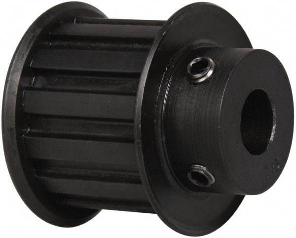 Power Drive - 13 Tooth, 1/2" Inside x 1.522" Outside Diam, Timing Belt Pulley - 1" Belt Width, 1.552" Pitch Diam, Steel & Cast Iron - Apex Tool & Supply