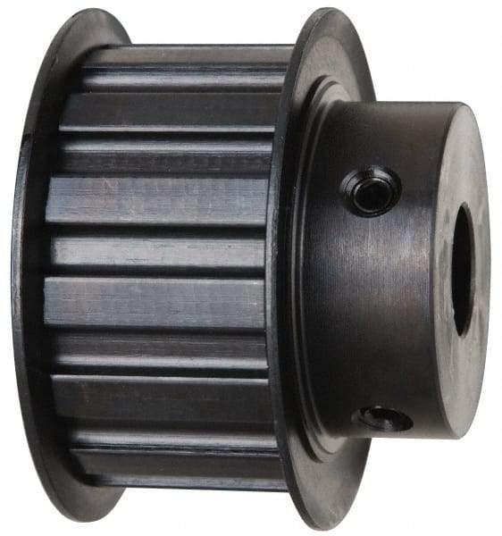 Power Drive - 14 Tooth, 5/8" Inside x 2.174" Outside Diam, Timing Belt Pulley - 3/4, 1" Belt Width, 2.228" Pitch Diam, Steel & Cast Iron - Apex Tool & Supply