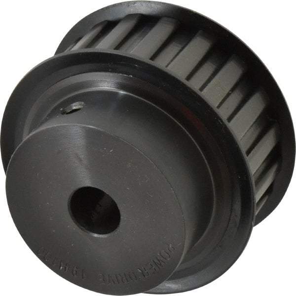 Power Drive - 19 Tooth, 5/8" Inside x 2.97" Outside Diam, Timing Belt Pulley - 3/4, 1" Belt Width, 3.024" Pitch Diam, Steel & Cast Iron - Apex Tool & Supply