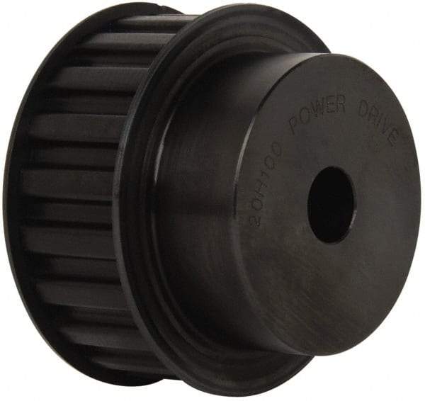 Power Drive - 20 Tooth, 5/8" Inside x 3.129" Outside Diam, Timing Belt Pulley - 3/4, 1" Belt Width, 3.183" Pitch Diam, Steel & Cast Iron - Apex Tool & Supply