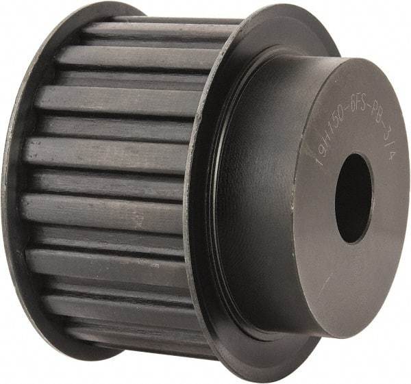 Power Drive - 19 Tooth, 3/4" Inside x 2.97" Outside Diam, Timing Belt Pulley - 1-1/2" Belt Width, 3.024" Pitch Diam, Steel & Cast Iron - Apex Tool & Supply