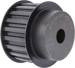 Power Drive - 21 Tooth, 3/4" Inside x 3.288" Outside Diam, Timing Belt Pulley - 1-1/2" Belt Width, 3.342" Pitch Diam, Steel & Cast Iron - Apex Tool & Supply