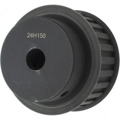 Power Drive - 24 Tooth, 3/4" Inside x 3.766" Outside Diam, Timing Belt Pulley - 1-1/2" Belt Width, 3.82" Pitch Diam, Steel & Cast Iron - Apex Tool & Supply