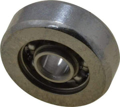 Value Collection - 1/8" Bore Diam, 1/2" OD, Open Miniature Radial Ball Bearing - 11/64" Wide, 1 Row, Round Bore, 49 Lb Static Capacity, 144 Lb Dynamic Capacity - Apex Tool & Supply