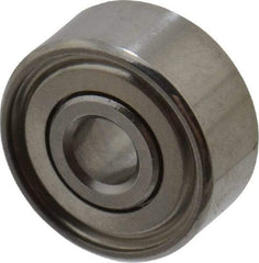 Value Collection - 3/32" Bore Diam, 5/16" OD, Double Shield Miniature Radial Ball Bearing - 9/64" Wide, 1 Row, Round Bore, 40 Lb Static Capacity, 124 Lb Dynamic Capacity - Apex Tool & Supply