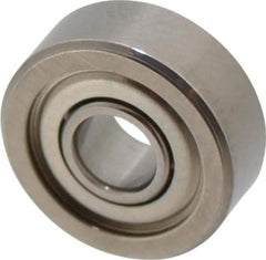 Value Collection - 5/64" Bore Diam, 1/4" OD, Double Shield Miniature Radial Ball Bearing - 9/64" Wide, 1 Row, Round Bore, 23 Lb Static Capacity, 70 Lb Dynamic Capacity - Apex Tool & Supply