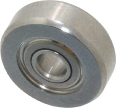 Value Collection - 1/8" Bore Diam, 1/2" OD, Double Shield Miniature Radial Ball Bearing - 11/64" Wide, 1 Row, Round Bore, 49 Lb Static Capacity, 144 Lb Dynamic Capacity - Apex Tool & Supply