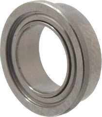 Value Collection - 1/4" Bore Diam, 3/8" OD, Double Shield Miniature Radial Ball Bearing - 1/8" Wide, With Flange, 1 Row, Round Bore, 33 Lb Static Capacity, 84 Lb Dynamic Capacity - Apex Tool & Supply