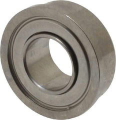 Value Collection - 1/4" Bore Diam, 1/2" OD, Double Shield Miniature Radial Ball Bearing - 3/16" Wide, With Flange, 2 Rows, Round Bore, 90 Lb Static Capacity, 243 Lb Dynamic Capacity - Apex Tool & Supply